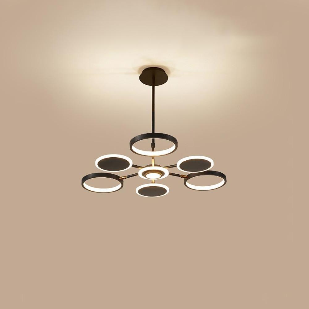 Modern Multi-Circle Pendant Light Acrylic Aluminum LED Chandelier