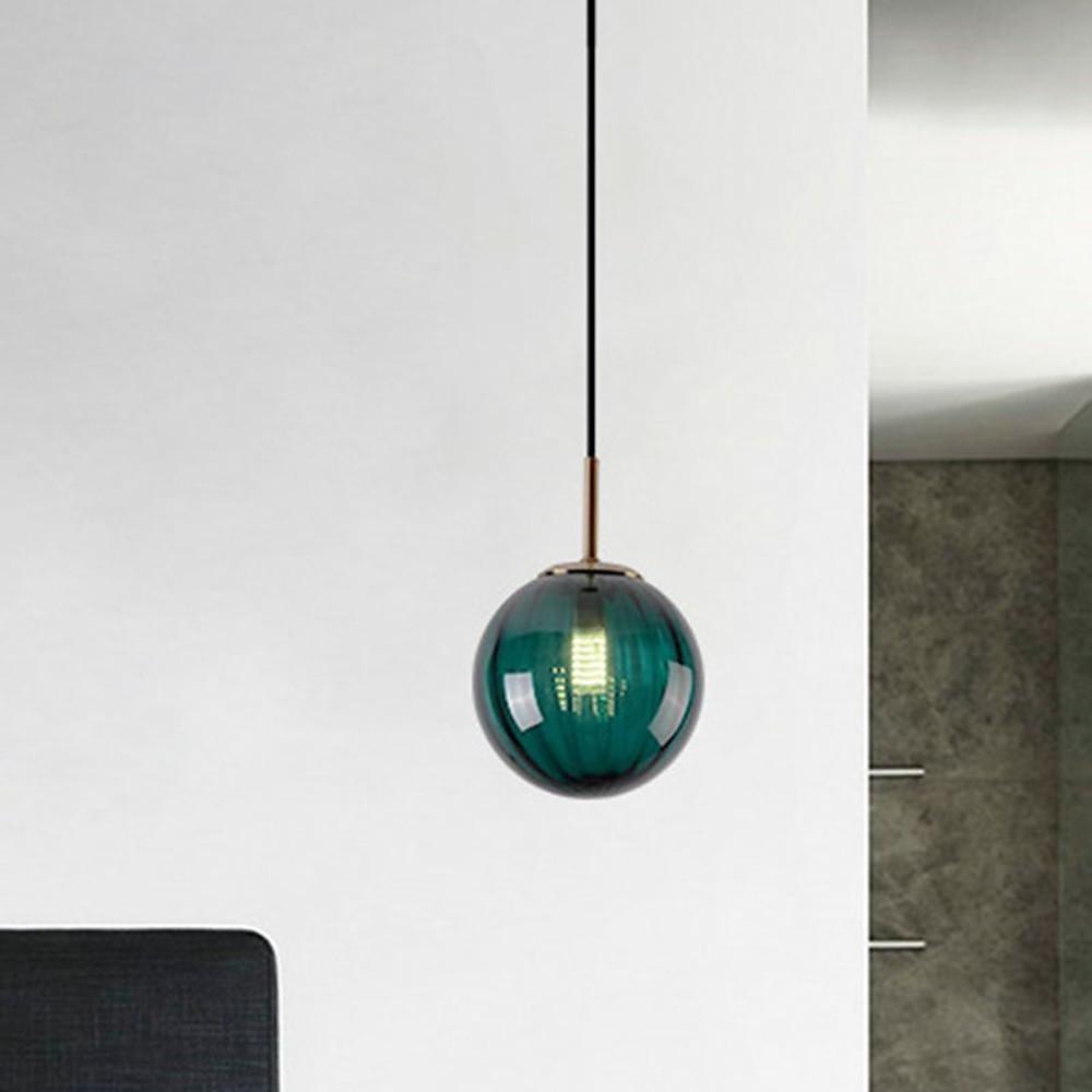 Electroplated Glass Ball Pendant Light Modern LED Hanging Lamp