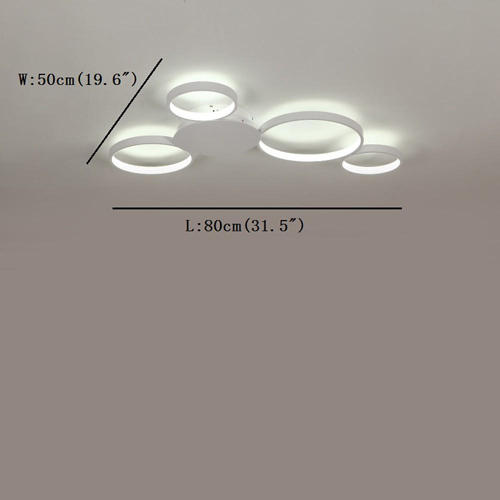 Modern 4-Circle LED Flush Mount Ceiling Light - Silicone Shade