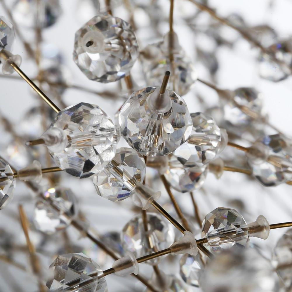 Crystal Globe Chandelier - Modern LED Pendant Light Metal Finish