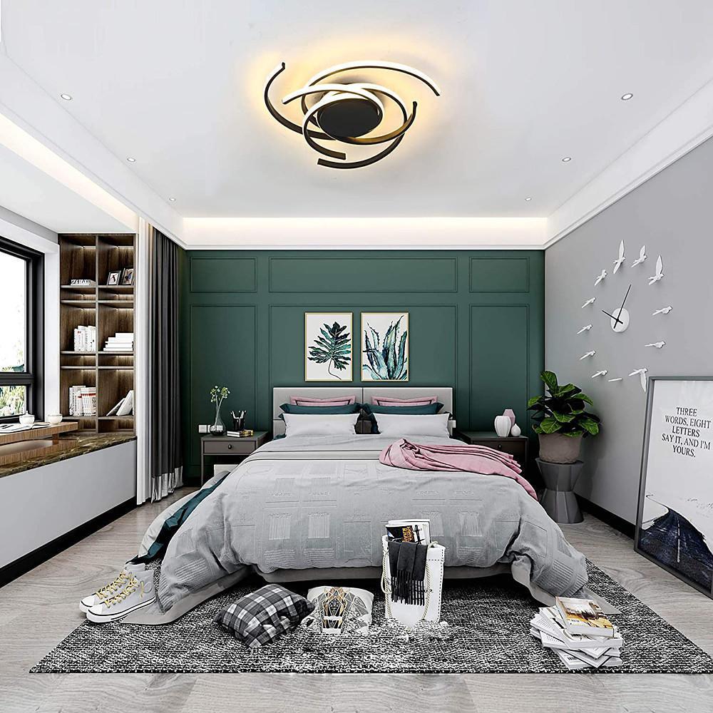 30" Abstract Swirl LED Flush Mount Ceiling Light - Modern Design