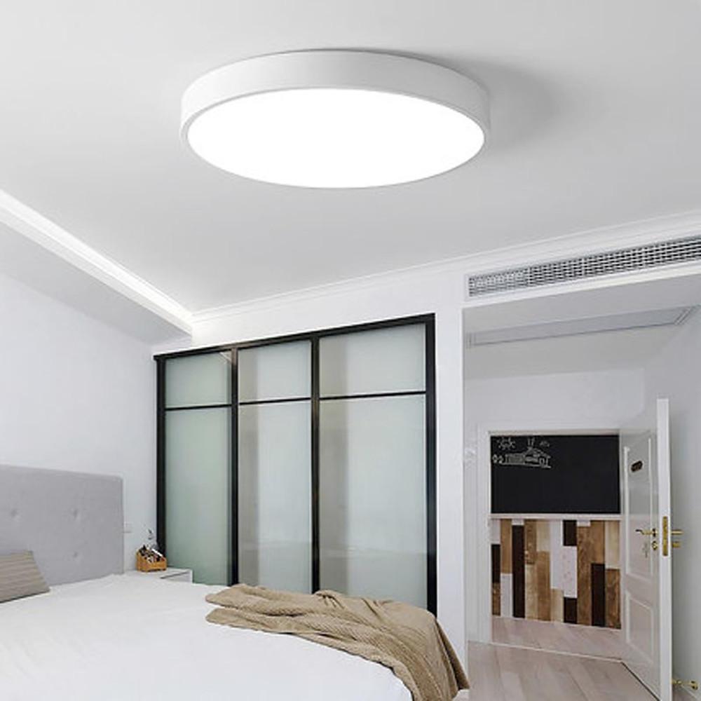 Modern Dimmable LED Flush Mount Light - Matte Painted Plastic
