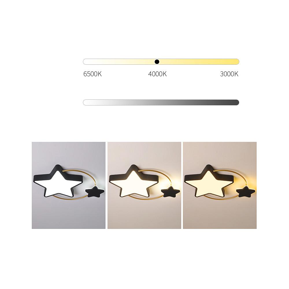 Nordic Star Flush Mount LED Ceiling Light Dimmable Kids Bedroom
