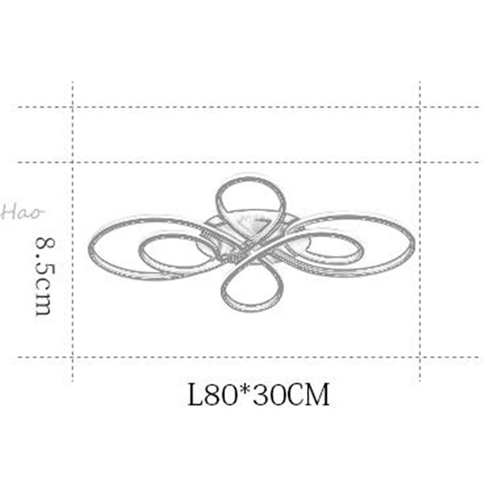 Multi-Curve Flush Mount Ceiling Light Modern Metal LED Ambient