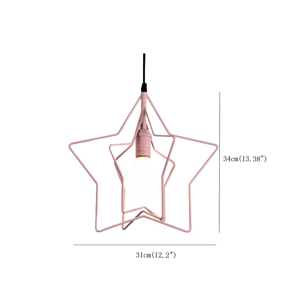 Modern Star Shaped Metal Pendant Light with Adjustable Cord