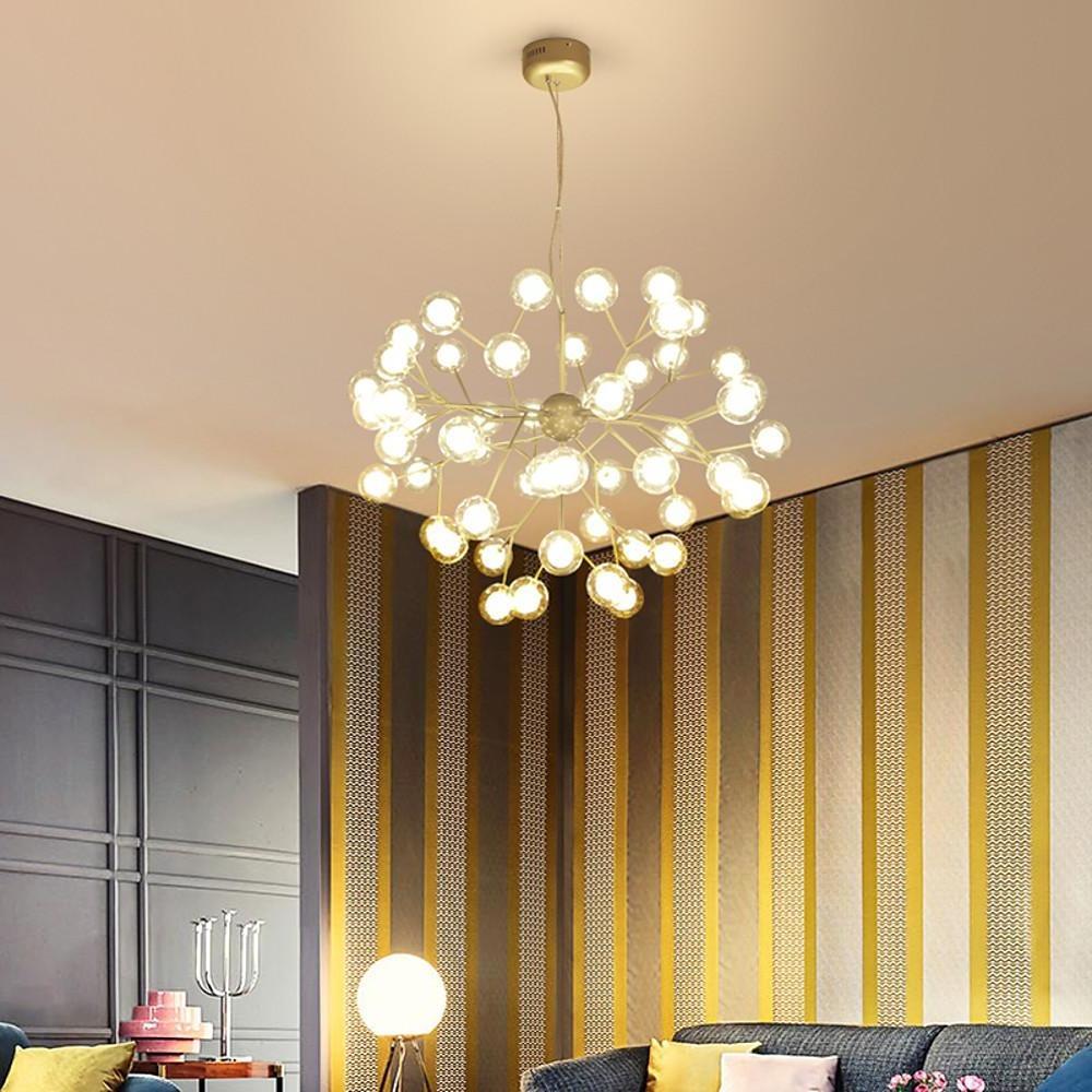 45-Light Branching Glass Sphere Modern Chandelier