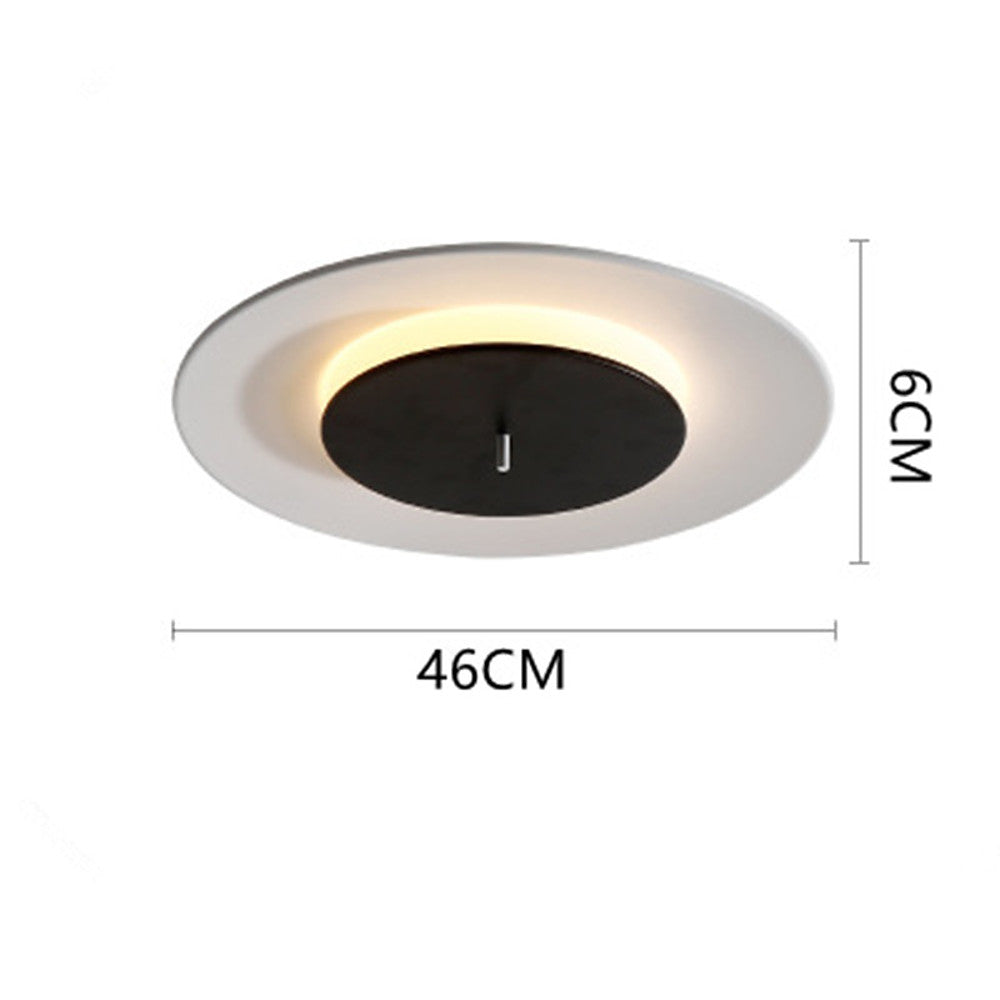 Modern LED Flush Mount Ceiling Light - Dual Circle Geometric Design