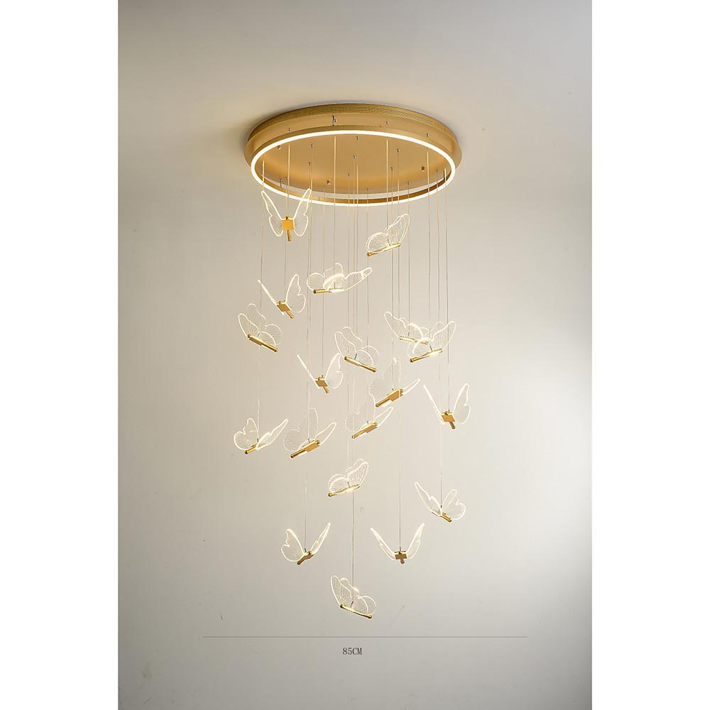 Butterfly Pendant Light Modern Acrylic Metal LED Chandelier