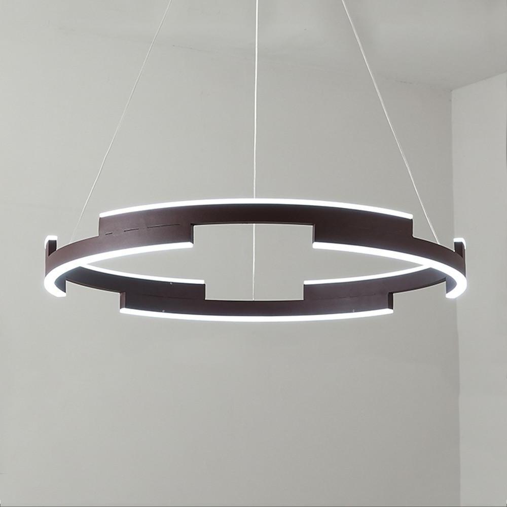 Circular LED Chandelier Modern Metal Ring Pendant Light