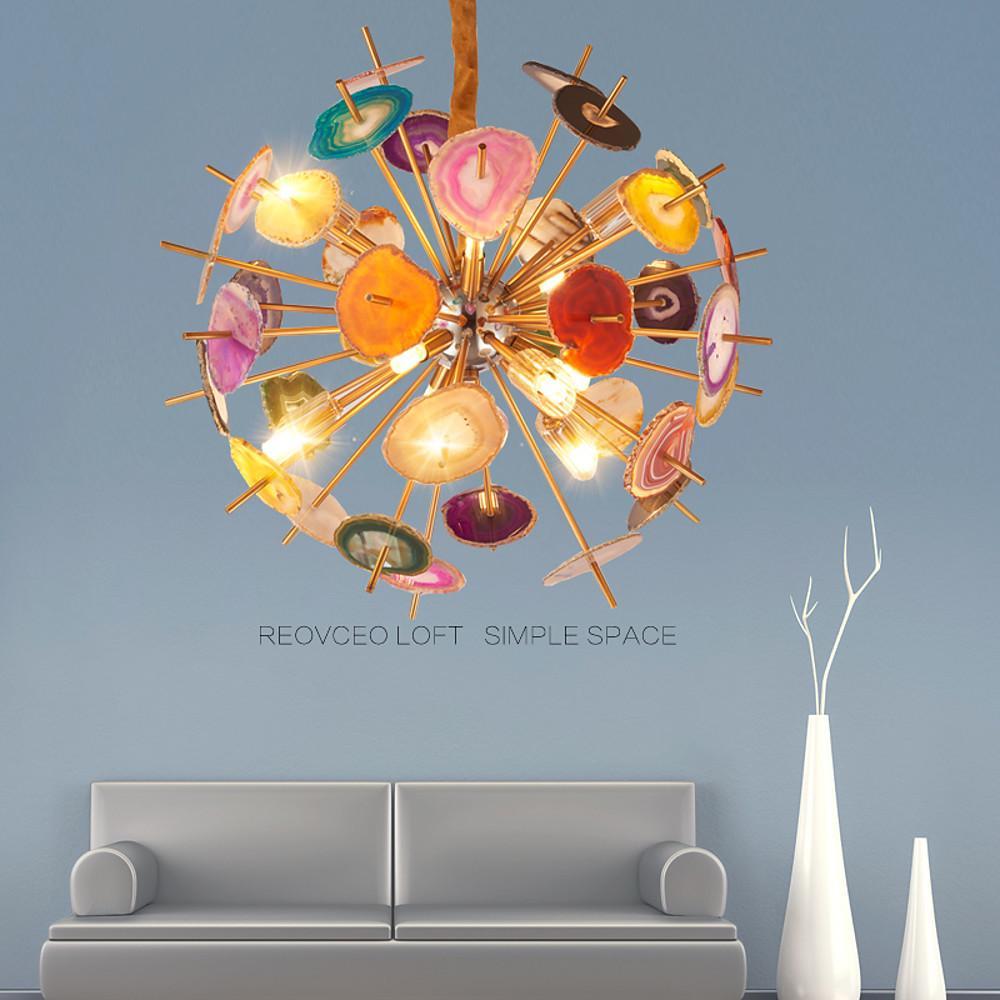 Modern Colorful Globe Pendant Chandelier with 3D LED Effect