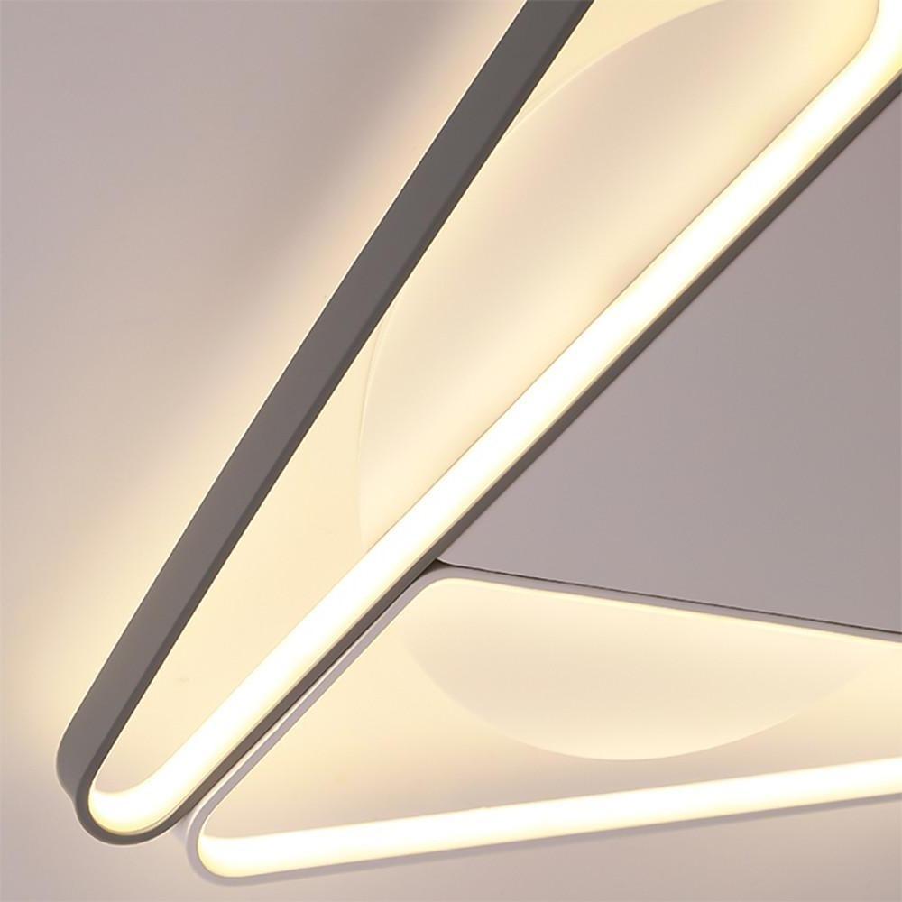 Geometric LED Flush Mount Ceiling Light Modern Metal & PVC