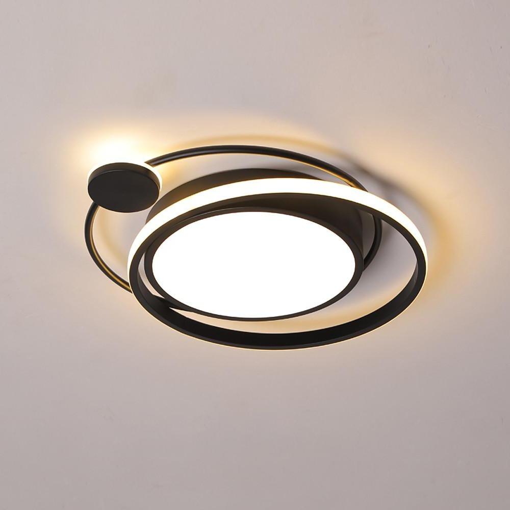 LED Geometric Circle Flush Mount Ceiling Light - Dimmable Acrylic