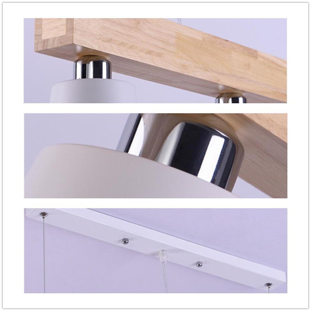 Linear Wood Chandelier 5-Light Island Kitchen Dining Room Pendant