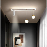 Modern LED Flush Mount Ceiling Light with Adjustable Pendants