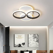 Modern 4-Circle Geometric LED Flush Mount Ceiling Light