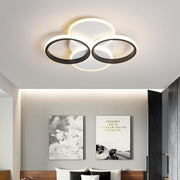 Modern Geometric LED Flush Mount Ceiling Light – 4 Circle Design