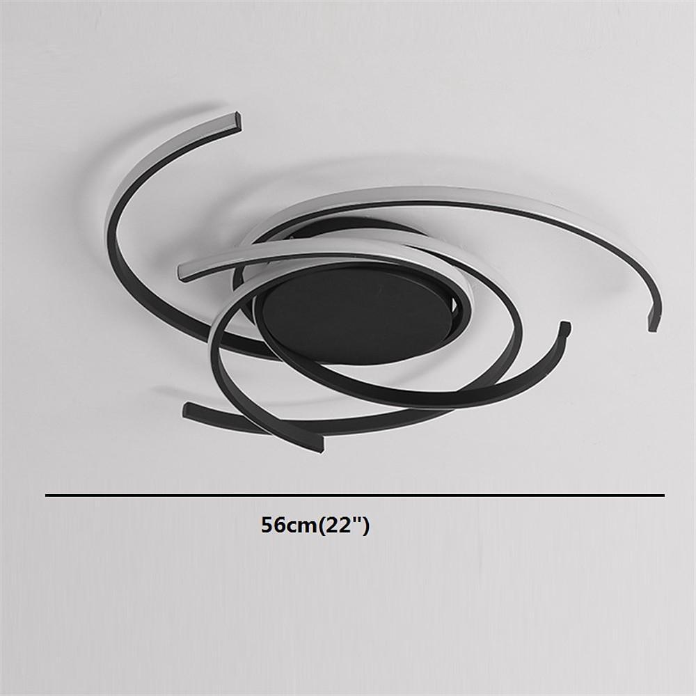 Abstract Curve Dimmable LED Flush Mount Ceiling Light