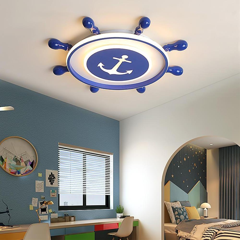 Anchor Insignia Flush Mount LED Ceiling Light – Contemporary Kids Room
