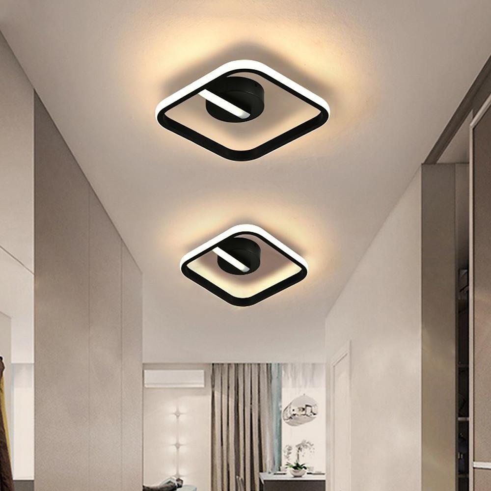 Modern Triangle LED Flush Mount Ceiling Light with Rounded Corners