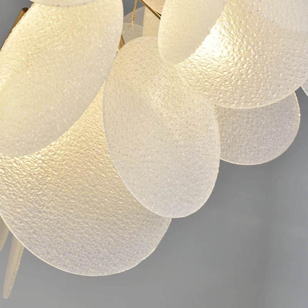 Modern LED Chandelier with Layered Acrylic Panels – 6 Lights