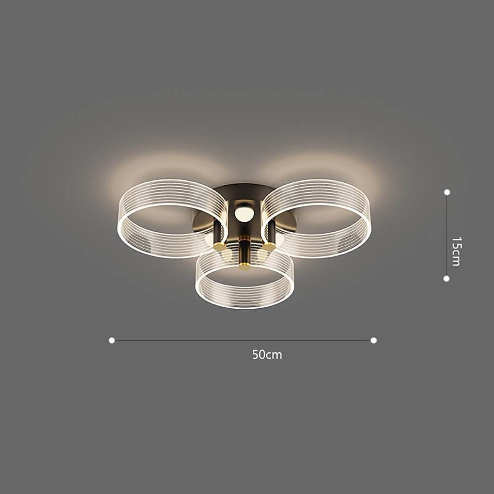 Modern Circular LED Flush Mount Ceiling Light - Metal Frame