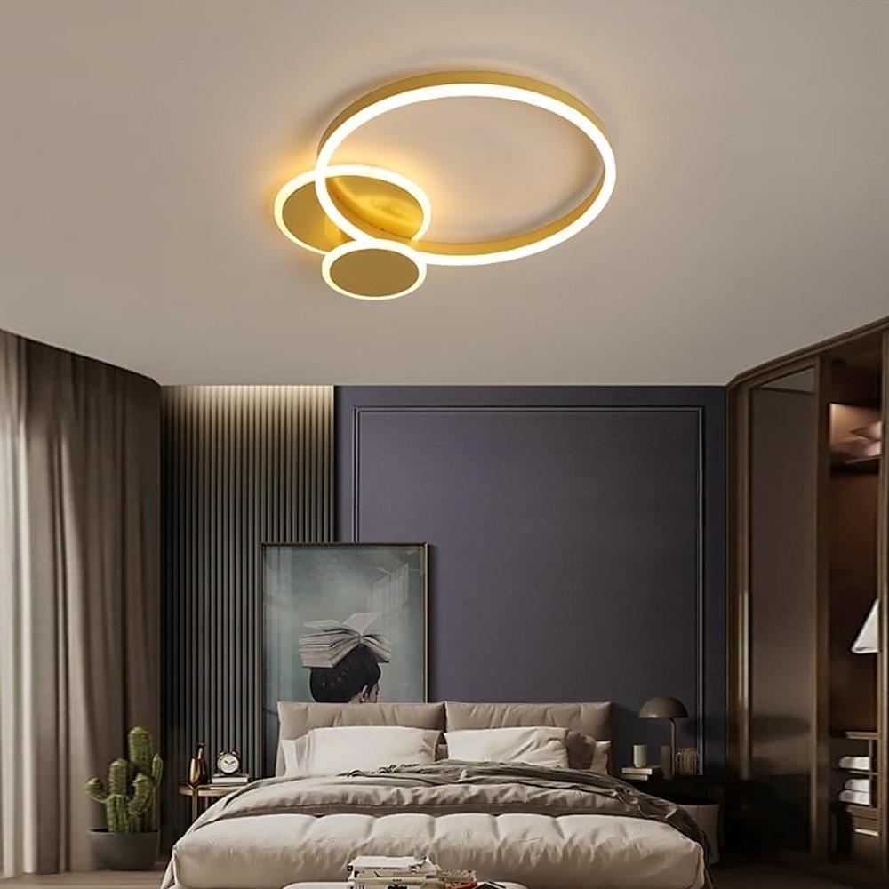 Overlapping Circles Flush Mount LED Ceiling Light Metal Acrylic