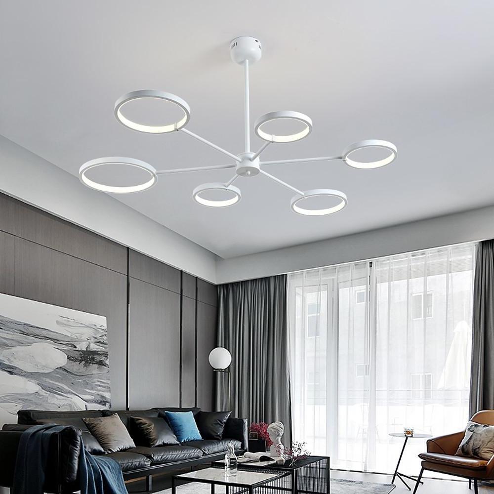 Mini Sputnik Chandelier Metal Silicone Modern LED Ceiling Light
