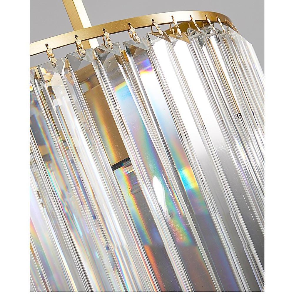 Crystal Nordic Chandelier with Copper Frame and LED Lighting