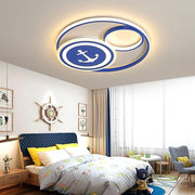 Modern LED Flush Mount Ceiling Light - Dimmable Acrylic & Metal