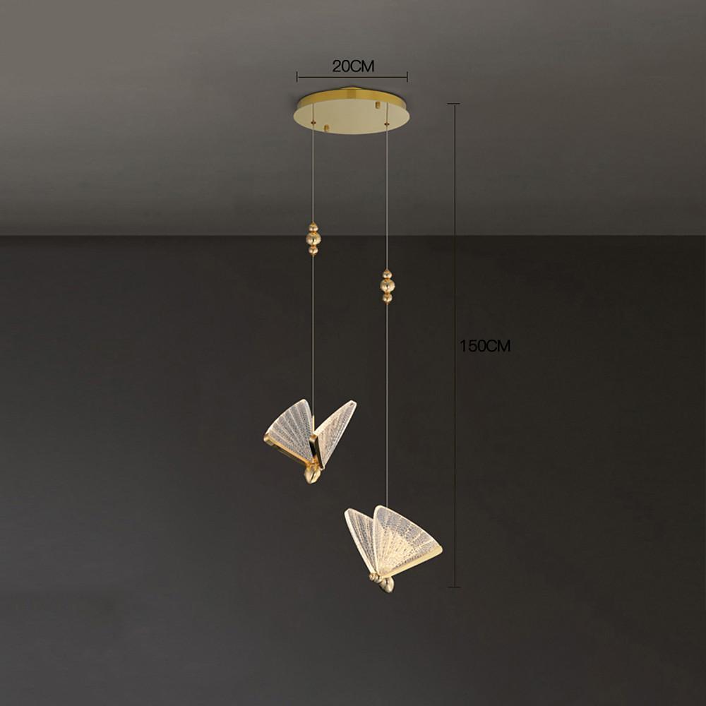 Butterfly Pendant Light – Modern Nordic Metal & Acrylic Ceiling Lamp