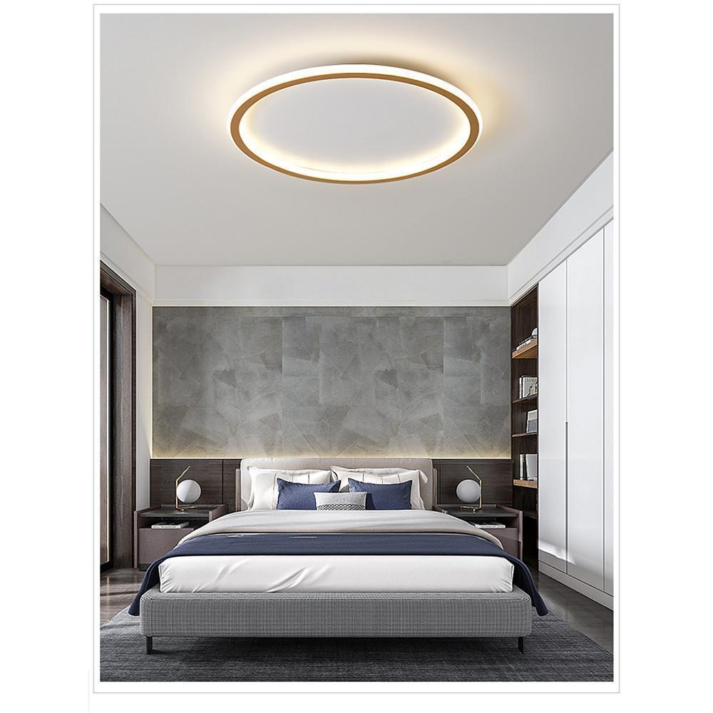 Minimalist Square Flush Mount LED Ceiling Light with Remote