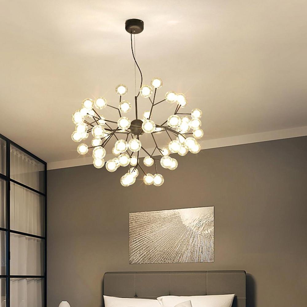 45-Light Branching Glass Sphere Modern Chandelier