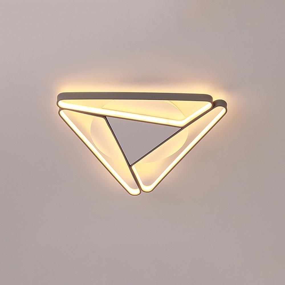 Geometric LED Flush Mount Ceiling Light Modern Metal & PVC