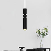 Elongated Cylindrical Metal LED Pendant Light - Modern Industrial