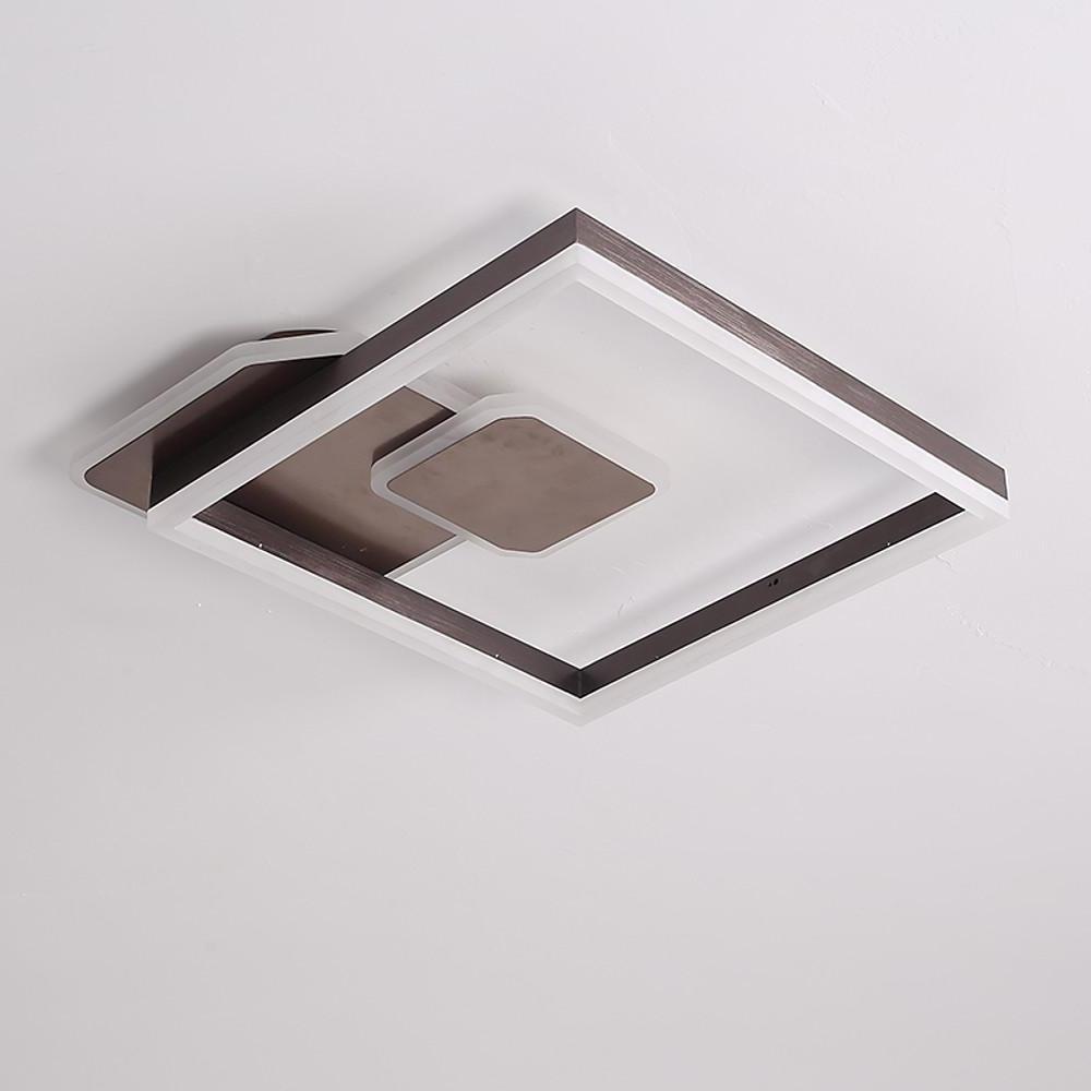 Geometric Square LED Flush Mount Ceiling Light - Dimmable