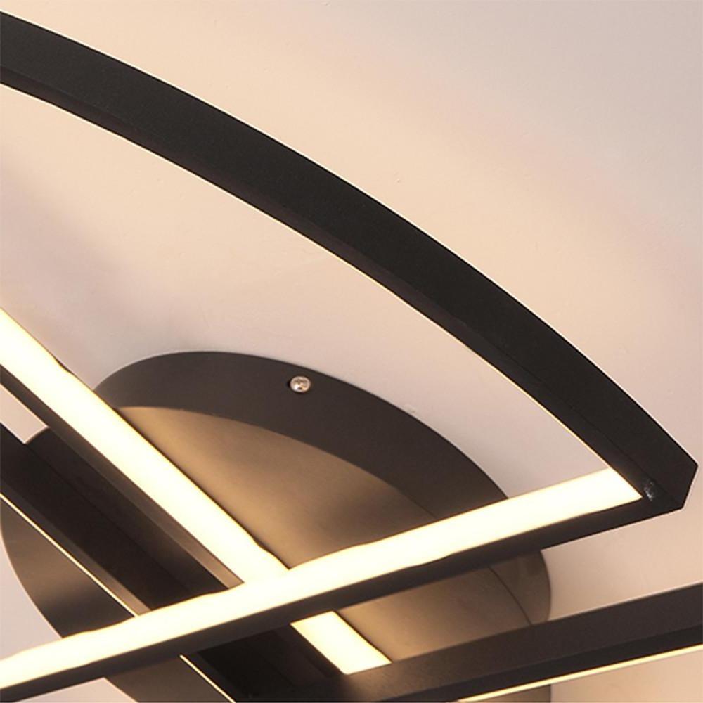 Geometric Flush Mount Ceiling Light Modern LED Semi Circle Metal