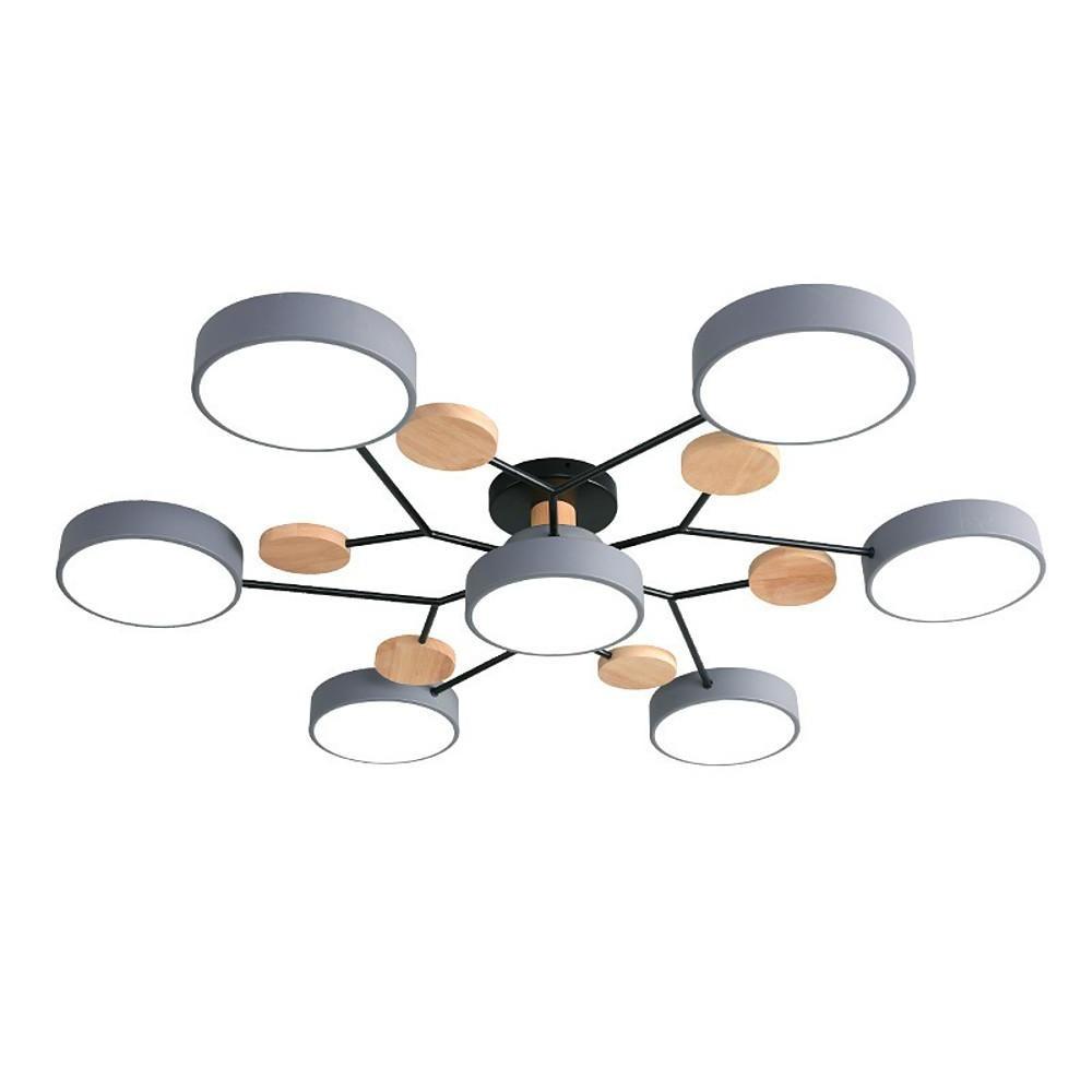 Sputnik LED Chandelier Modern Geometric Metal PVC Ceiling Light