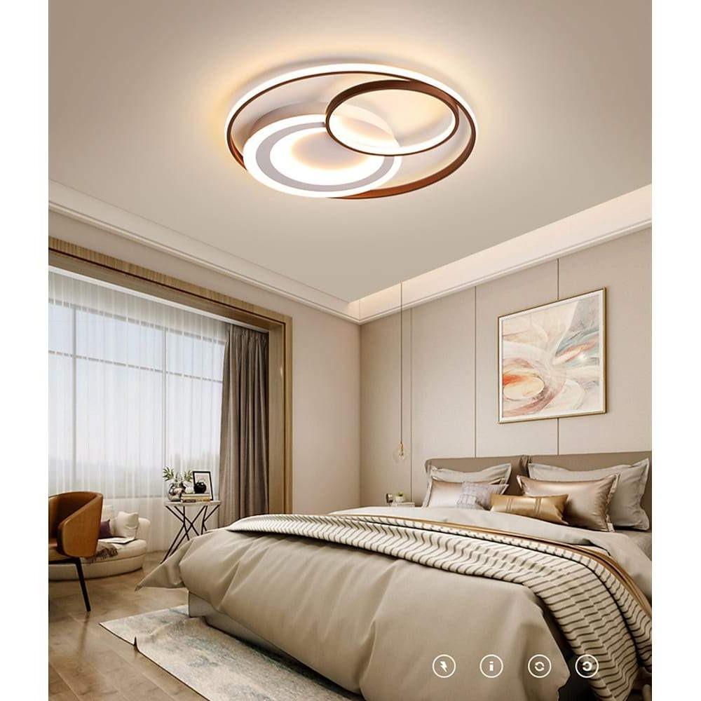 Modern 3-Ring Dimmable LED Flush Mount Ceiling Light