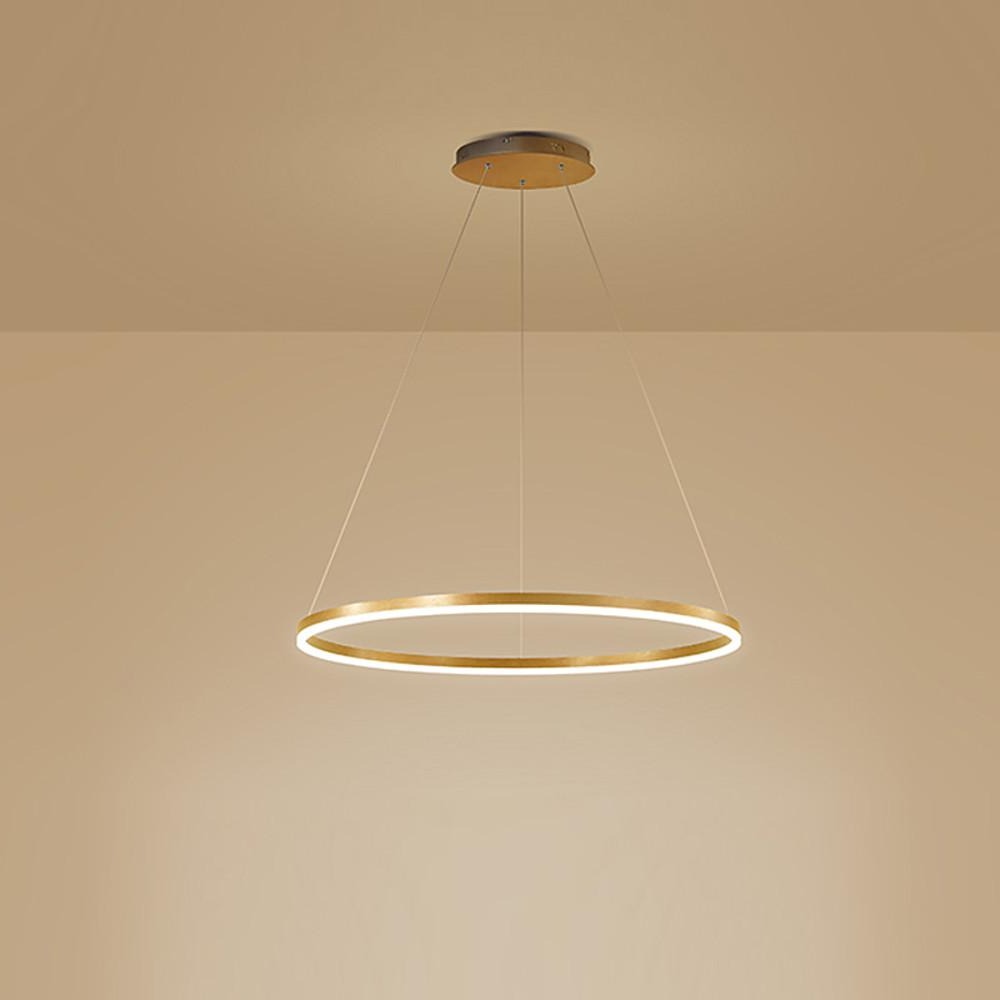 Modern Circle LED Pendant Light Dimmable Aluminum Chandelier