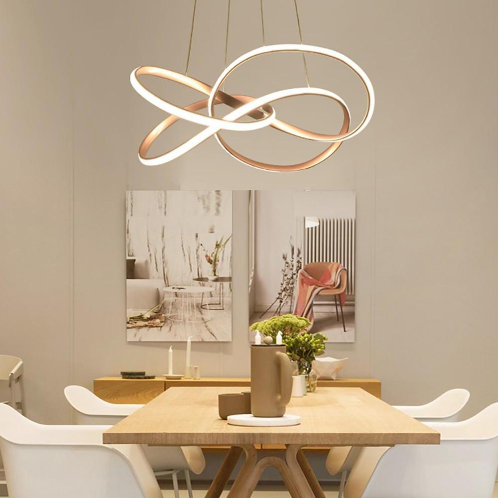 Interweaving Wave Pendant Light Aluminum Acrylic LED Chandelier