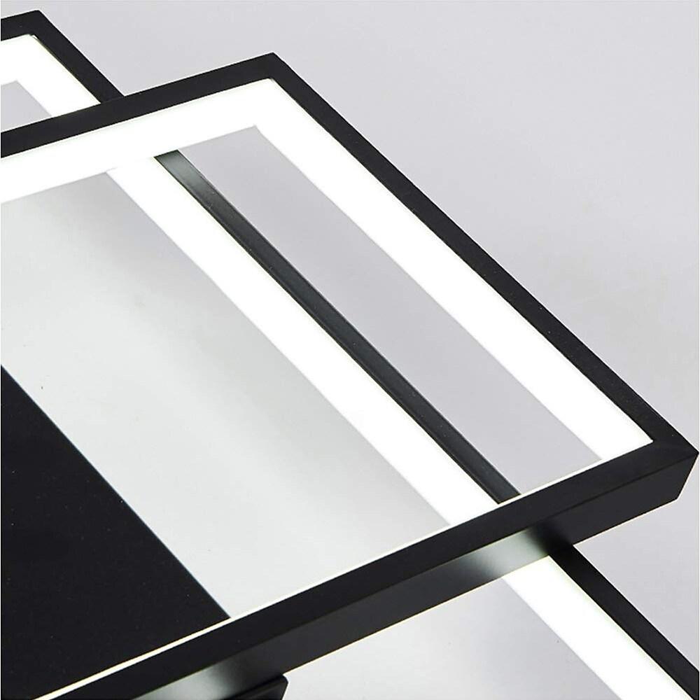 Tiered Rectangular Flush Mount LED Ceiling Light – Modern Metal