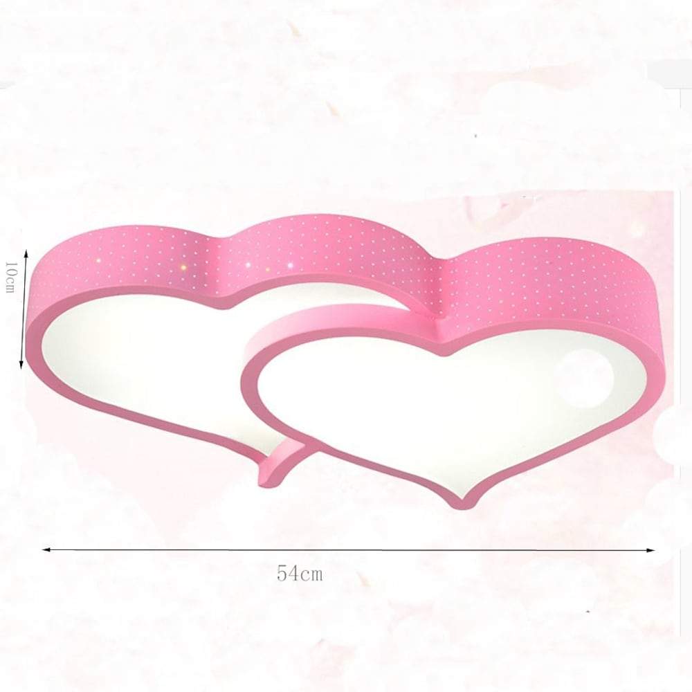 Heart Shaped LED Flush Mount Ceiling Light with Dimmable Remote