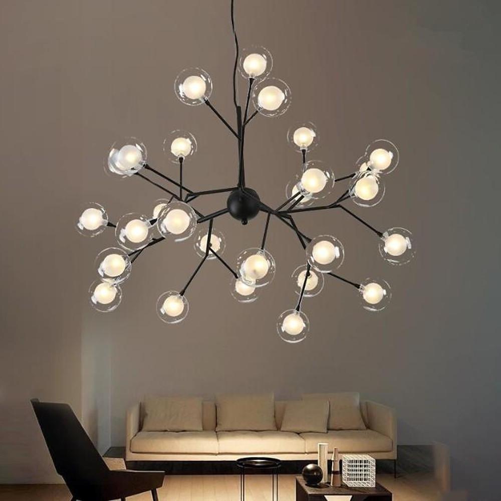 Artistic Branch Glass Globe Modern Chandelier with 27 LED Lights