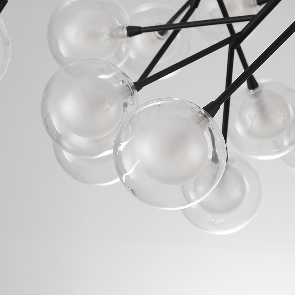 Artistic Branch Glass Globe Modern Chandelier with 27 LED Lights