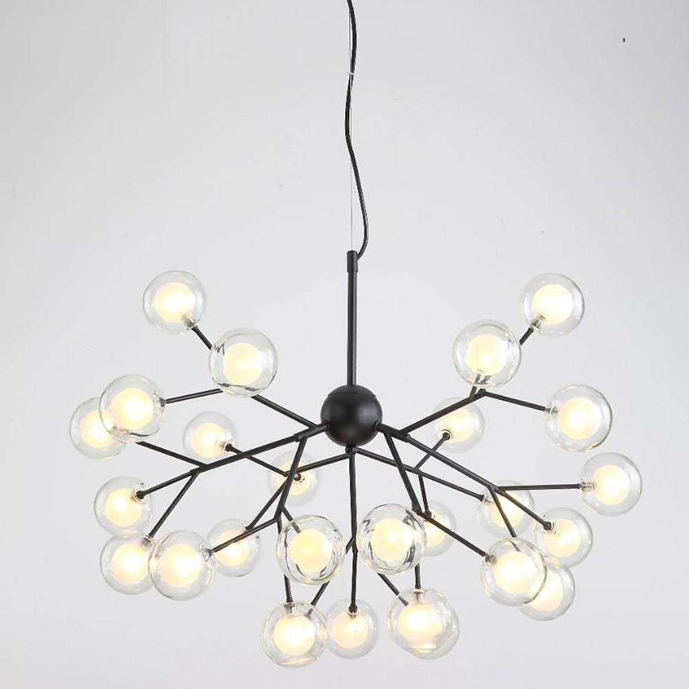 Artistic Branch Glass Globe Modern Chandelier with 27 LED Lights