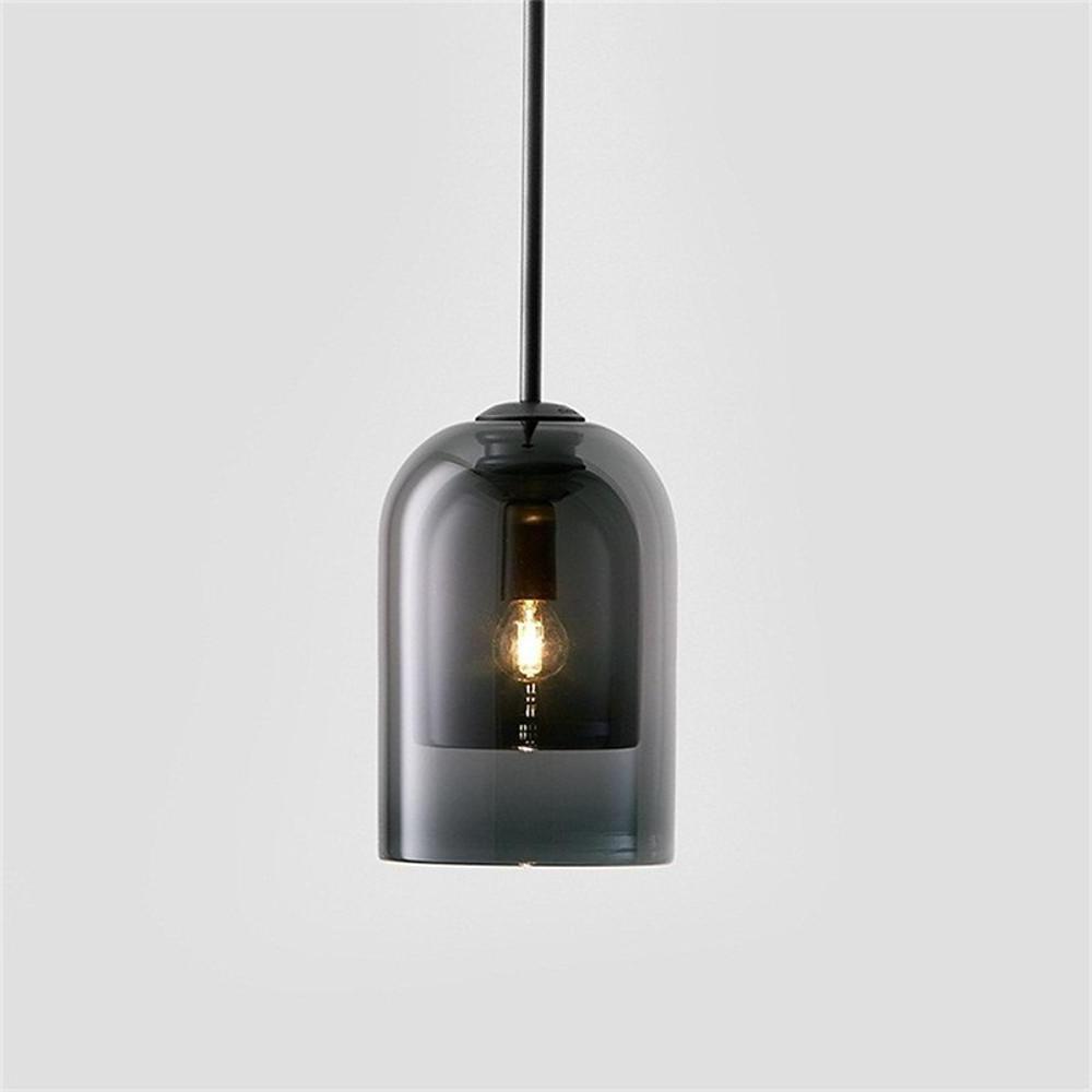 Nordic Glass Pendant Light with LED – Modern Industrial Ceiling Lamp
