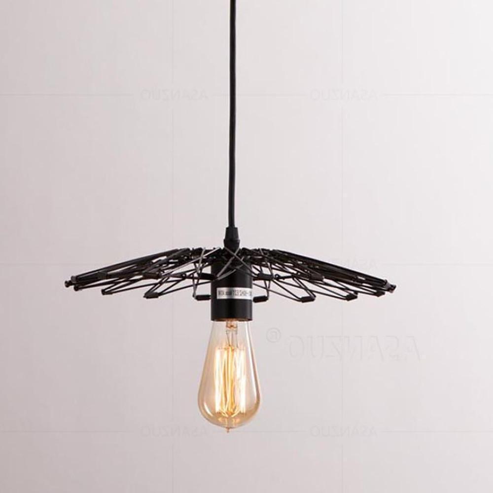 Industrial Metal Lantern Pendant Light Vintage Cage Chandelier