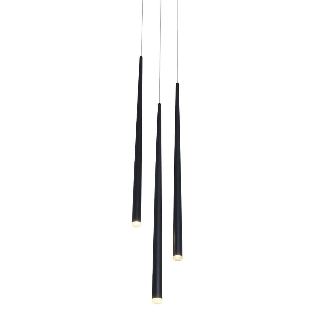 Modern Metal Acrylic 3-Light Linear Pendant Chandelier