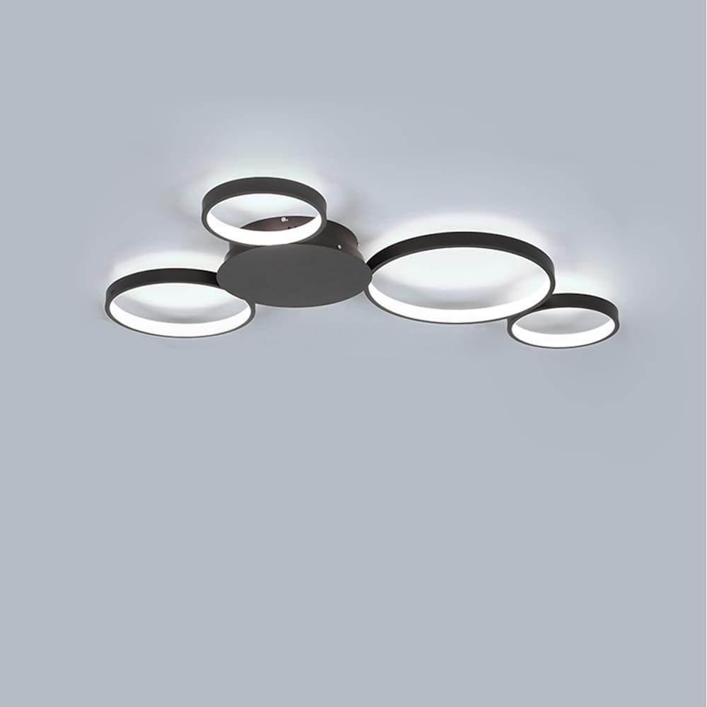 Modern Multi-Circle LED Flush Mount Ceiling Light – Dimmable Aluminum