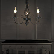 Triple Candle Farmhouse Pendant Light | Oil Rubbed Bronze Metal